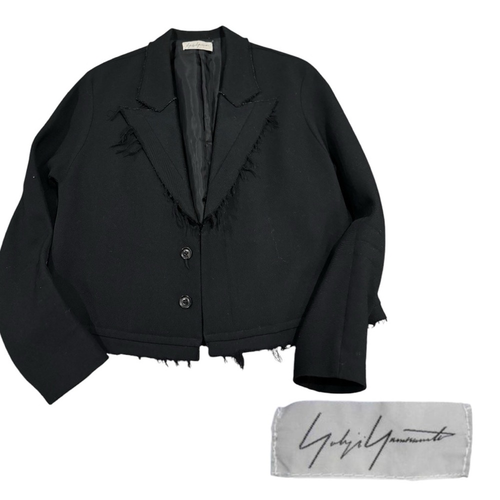 Yohji Yamamoto Short Black Cropped Blazer